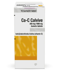 Ca-C Calvive 260 mg/1000 mg šumeče tablete, 10 tablet