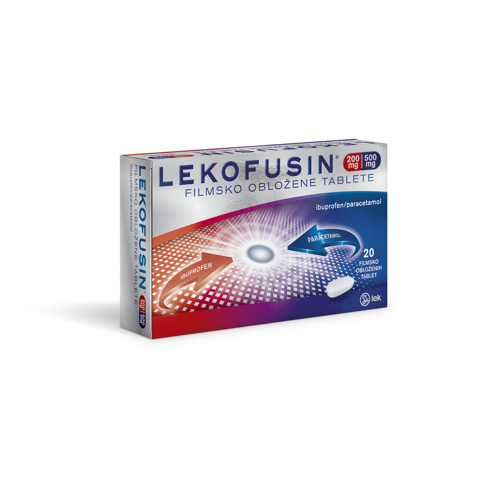 Lekofusin 200 mg/500 mg filmsko obložene tablete, 20 tablet