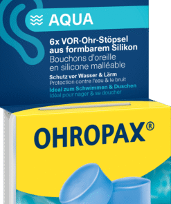 Ohropax Aqua, silikonski čepki za ušesa, 6 čepkov