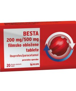 Besta 200 mg/500 mg, filmsko obložene tablete, 10 filmsko obloženih tablet