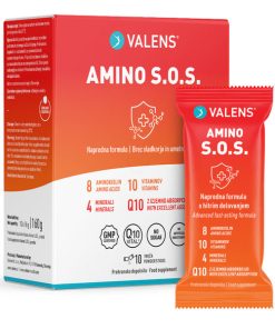 Valens Amino S.O.S., prašek za pripravo napitka, 10 vrečk