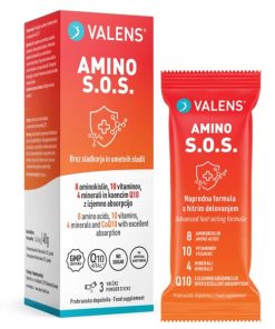 Valens Amino S.O.S., prašek za pripravo napitka, 3 vrečke